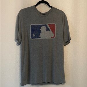 Gray T-Shirt with MLB Logo
